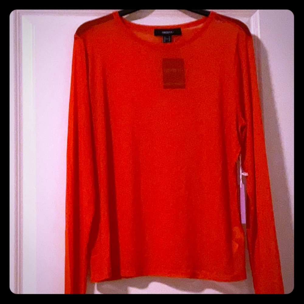 Forever21 Orange Knit Top 1X Beautiful piece 💃💃